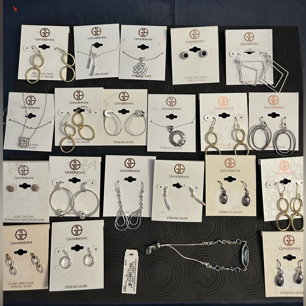 Sterling Silver earring and necklace lot Crafters Special Macys clearance !!